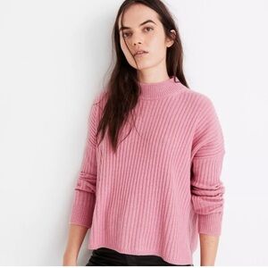 Madewell Pink Ribbed Women's Cashmere Sweater